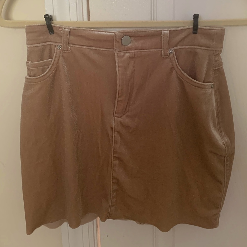 F21 velvet mini skirt